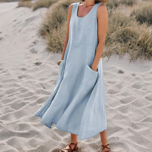 Women's Boho Sleeveless Maxi Dress